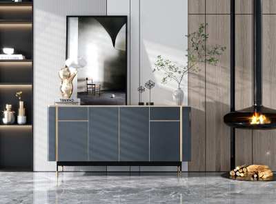 现代餐边柜3D模型下载